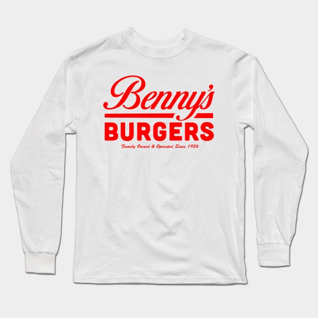 Bennys Burgers Long Sleeve T-Shirt by familiaritees